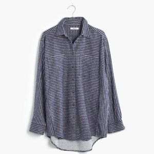 Madewell Flannel Striped Button Down Sunday shirt XS With Pockets!